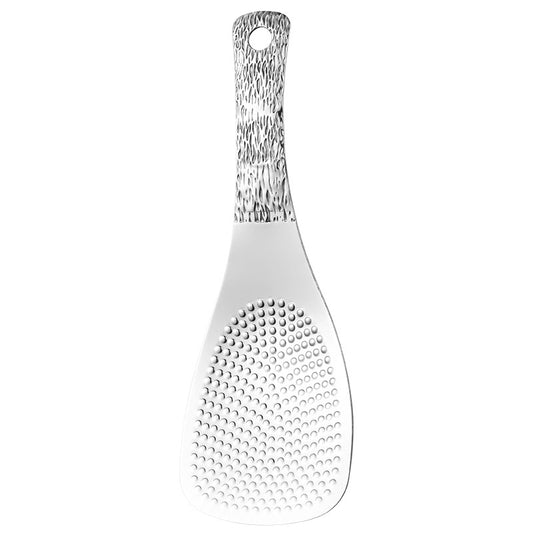 304 Stainless Steel Rice Spoon Tree Pattern Nonstick Thickened Square Serving Spoon for Kitchen