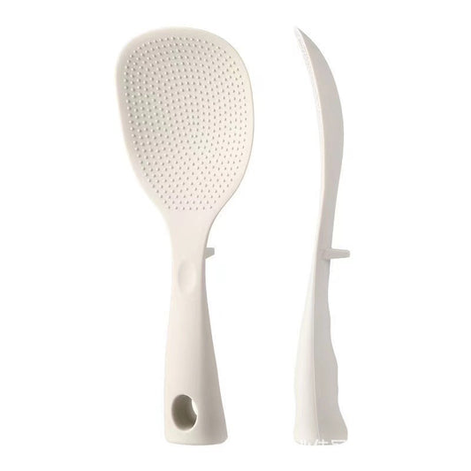 Upright Silicone Rice Spoon Food Grade Nonstick Long Handle Heat Resistant Serving Spoon