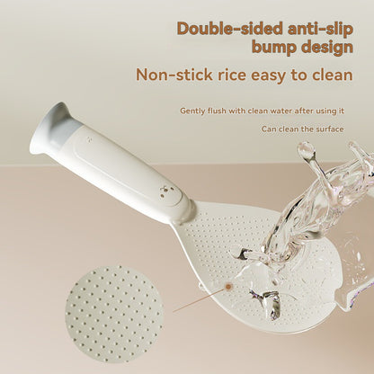 Standing Rice Spoon with Suction Cup Nonstick Food Grade Heat Resistant Serving Spoon